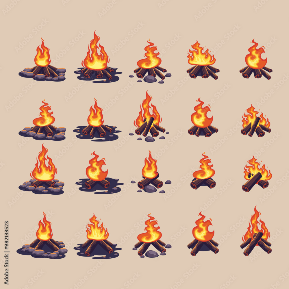 Bonfire Illustration Bonfire Illustration