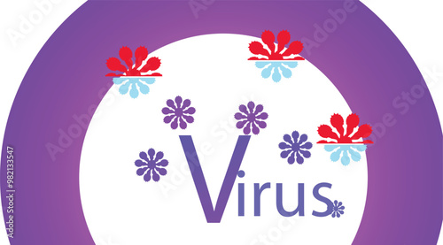 Coronavirus 2019-nCoV. Coronavirus 2019-nCoV outbreak. Virus cells on colorful background.