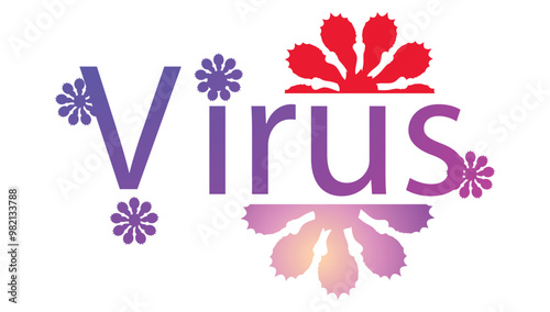 Coronavirus 2019-nCoV. Coronavirus 2019-nCoV outbreak. Virus cells on colorful background.