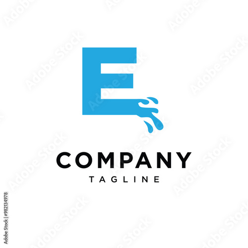 Letter E Water Wave logo icon vector Free Download Letter E Water Wave logo icon vector - GFXLoad