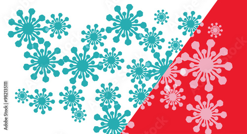 Coronavirus 2019-nCoV. Coronavirus 2019-nCoV outbreak. Virus cells on colorful background.