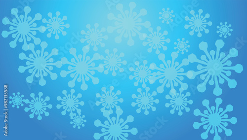 Abstract bacteria symbol blue background