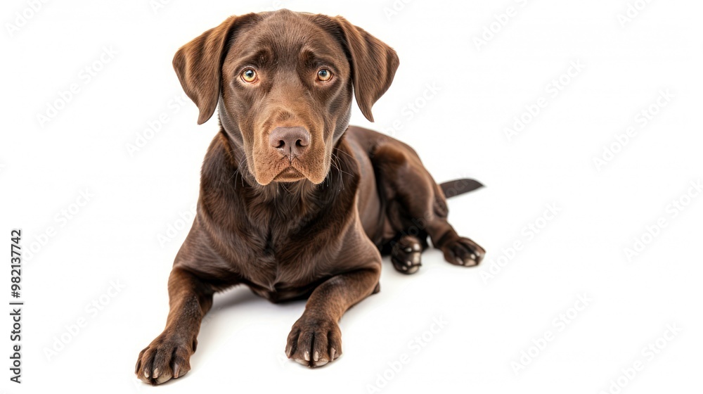 Chocolate Labrador Retriever Dog Portrait Chocolate Labrador Retriever Dog Portrait