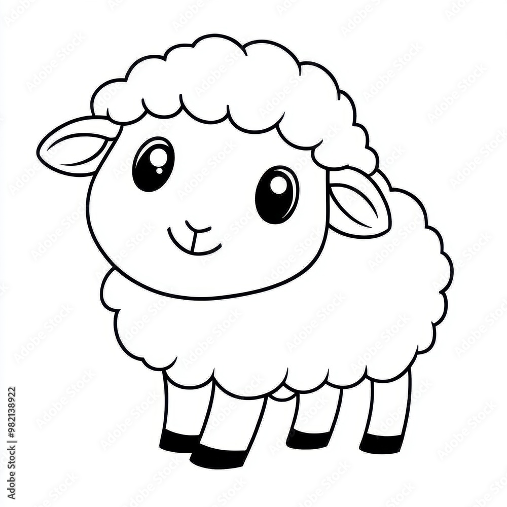 Cute Cartoon Sheep. Cute Cartoon Sheep.