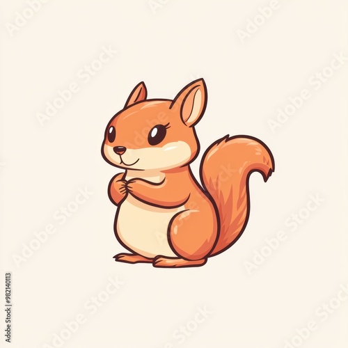 Cute Squirrel Cartoon.