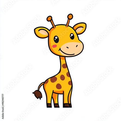 Cute Cartoon Giraffe.