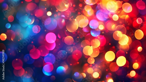 Abstract Colorful Bokeh Lights Background