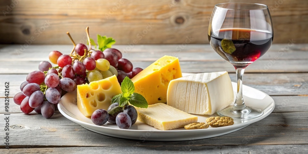 Gourmet Cheese Platter with Wine Gourmet Cheese Platter with Wine