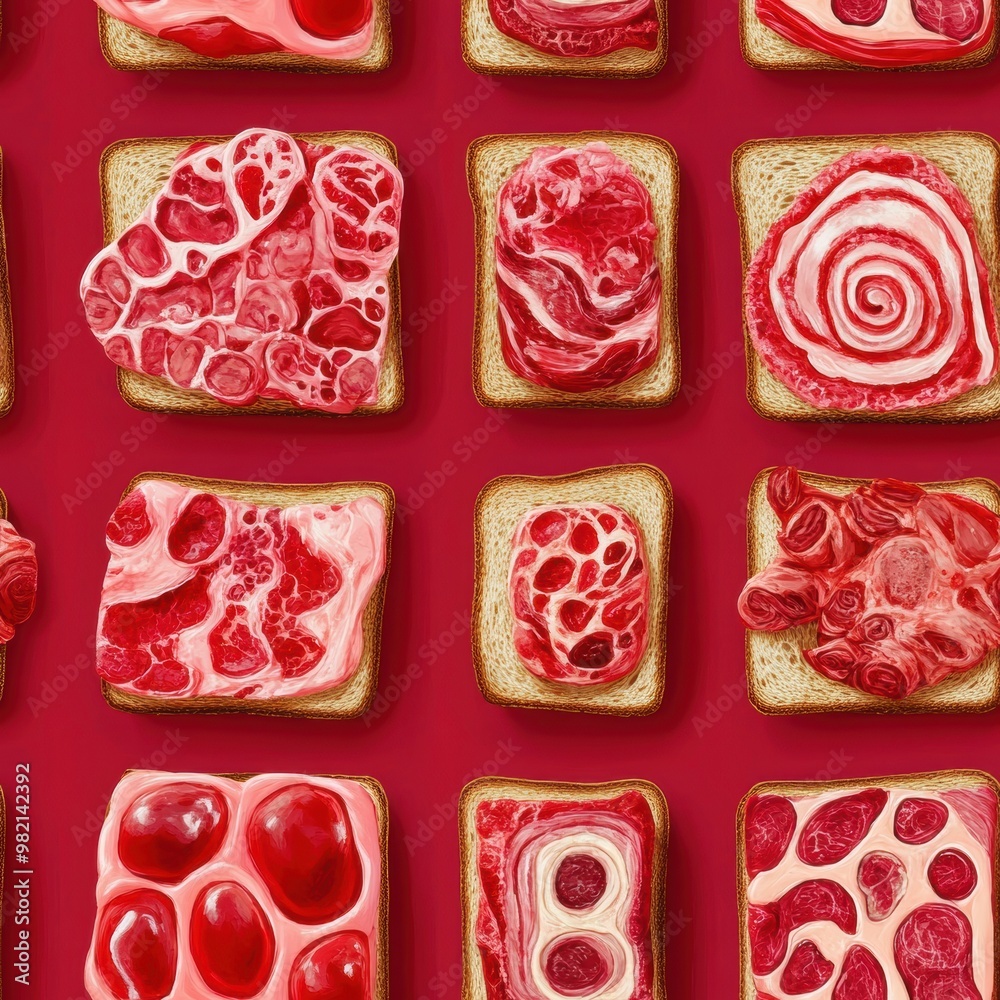 Meat Toast Pattern. Meat Toast Pattern.
