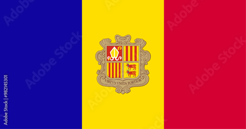 Andorra Flag Illustration