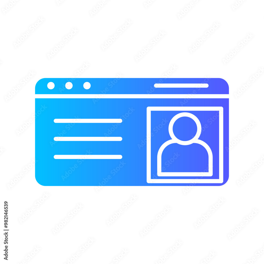 id card gradient icon id card gradient icon
