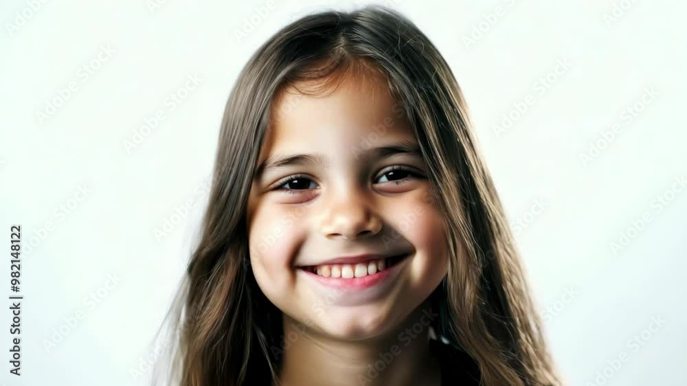 Joyful portrait of a smiling young girl against a bright background Joyful portrait of a smiling young girl against a bright background