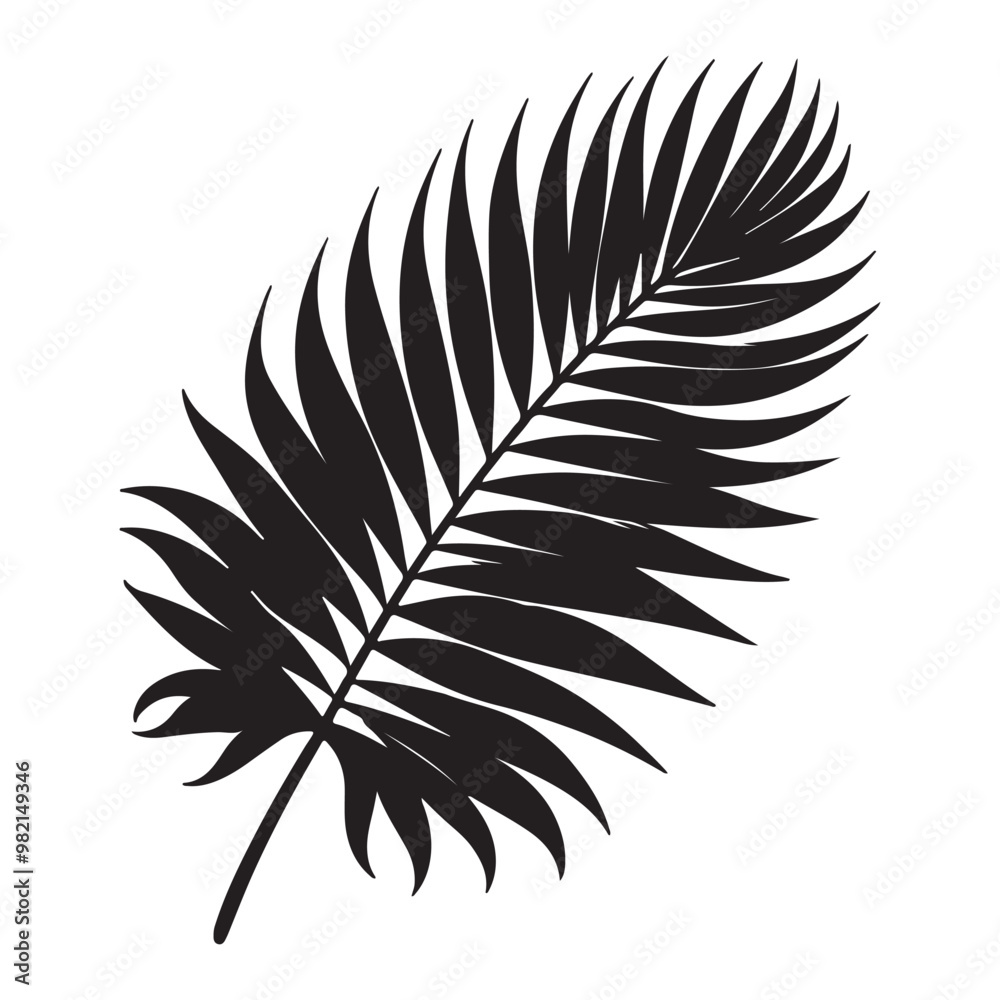 Fototapeta premium tropical leaf. silhouette vector design