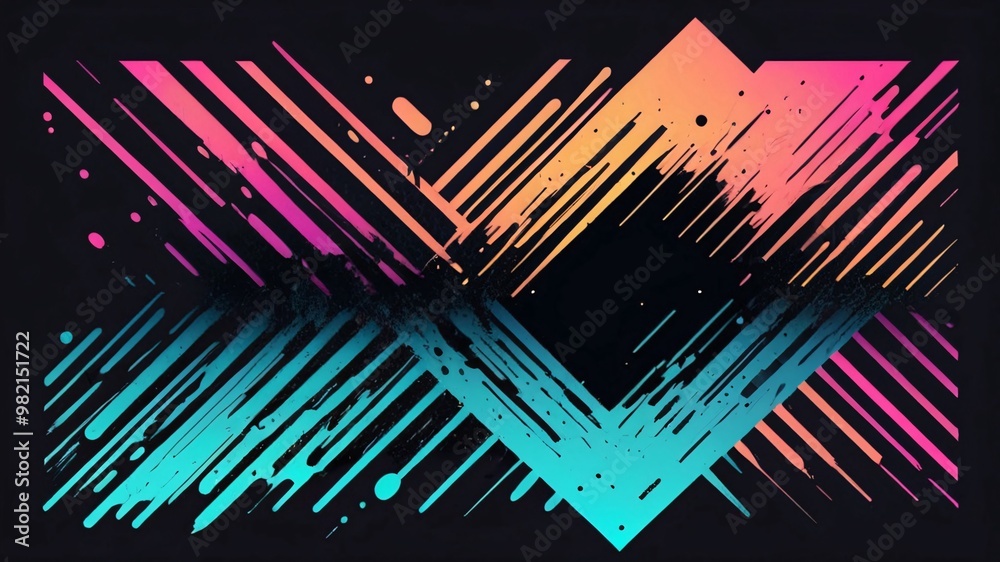 Abstract background with diagonal stripes in pink, orange, and blue. Abstract background with diagonal stripes in pink, orange, and blue.