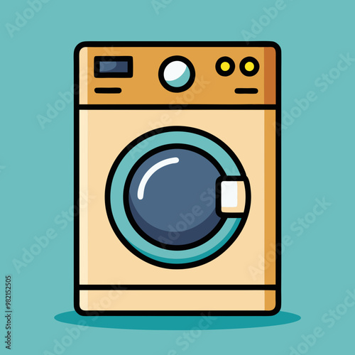 vector illustration of washing machine