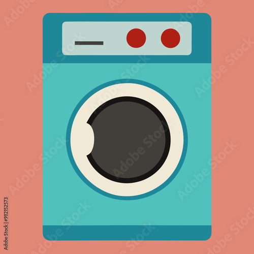 vector illustration of washing machine