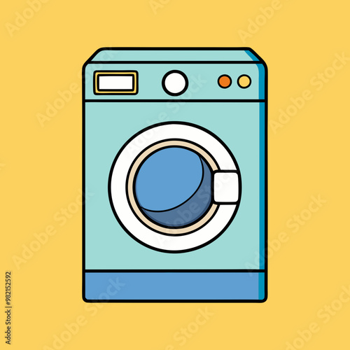 vector illustration of washing machine