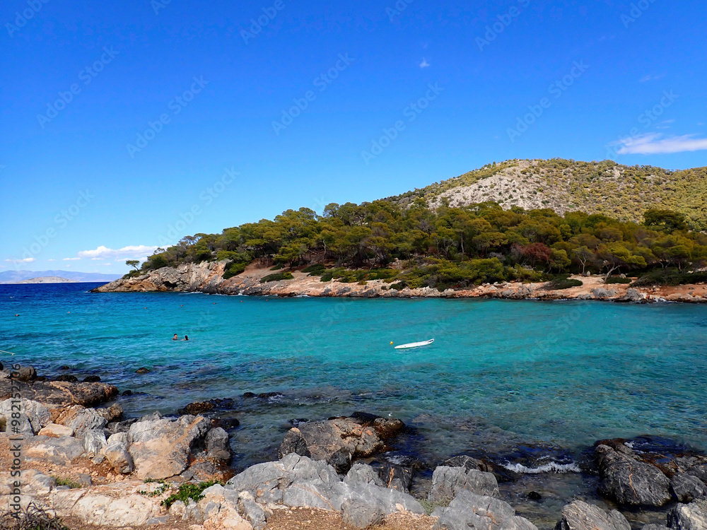 Greece Agistri Island Aponisos Beach Greece Agistri Island Aponisos Beach
