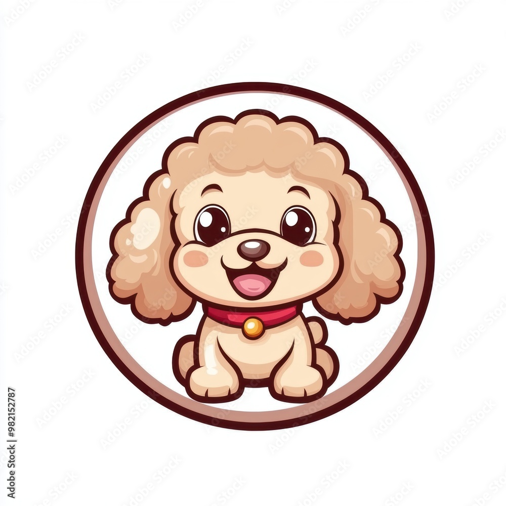 Obraz premium Cute Poodle Cartoon.
