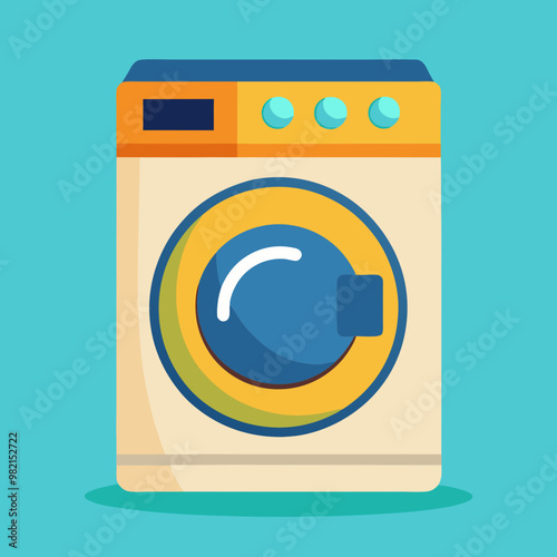 vector illustration of washing machine