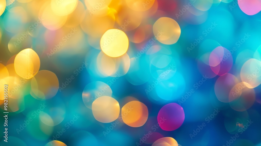 Obraz premium Abstract Bokeh Background: Colorful Lights and Soft Focus