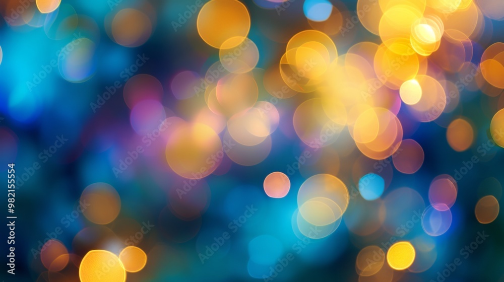 Obraz premium Abstract Bokeh Background: Colorful Lights and Blur