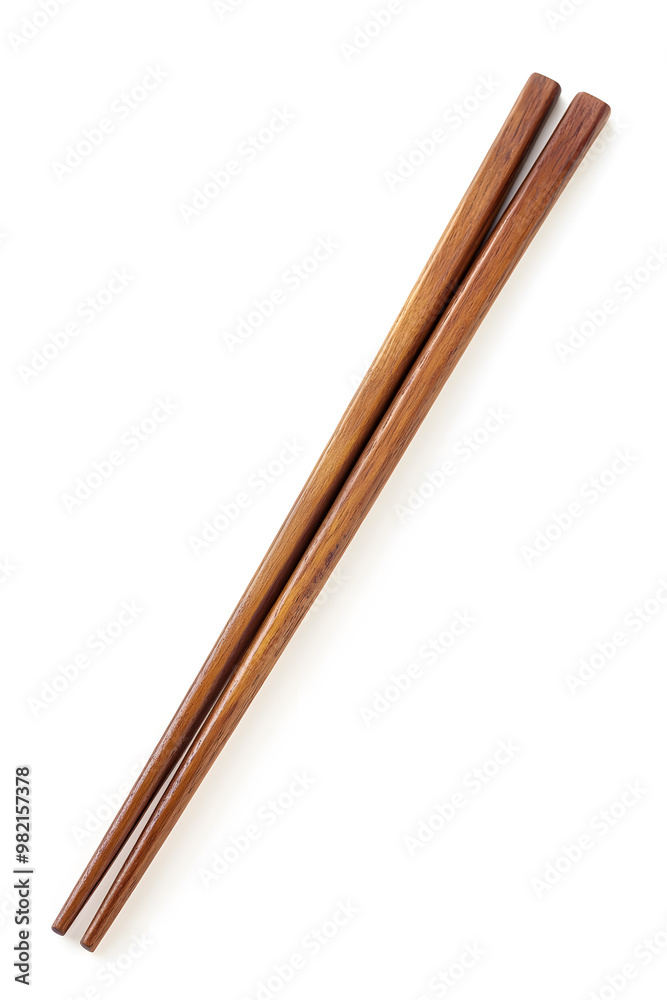 Wooden chopsticks isolated on white background Wooden chopsticks isolated on white background