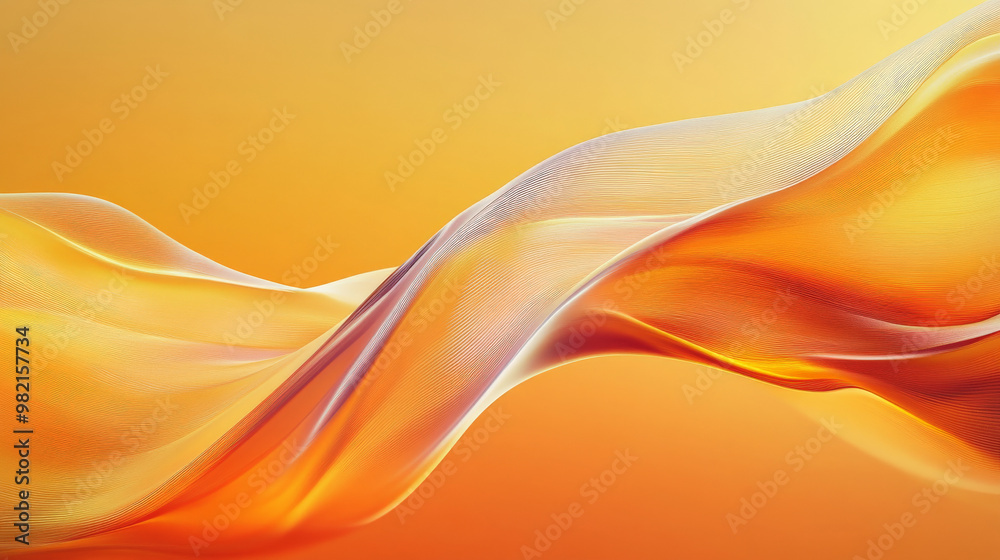A warm gradient shifting from deep orange to golden yellow, with smooth wavy lines in silver curving across the background, creating flow and energy. A warm gradient shifting from deep orange to golden yellow, with smooth wavy lines in silver curving across the background, creating flow and energy.