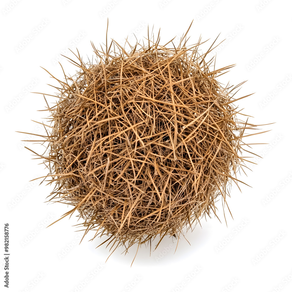 Fototapeta premium Round Dry Tumbleweed Ball isolated on white