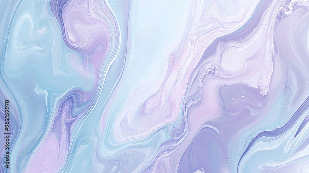 Liquid marble texture in light lavender and pale turquoise, with smooth, swirling lines creating a fluid abstract pattern. Liquid marble texture in light lavender and pale turquoise, with smooth, swirling lines creating a fluid abstract pattern.