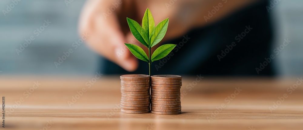 Closeup of a retirement savings plan with projected growth, secure future, Retirement savings Closeup of a retirement savings plan with projected growth, secure future, Retirement savings