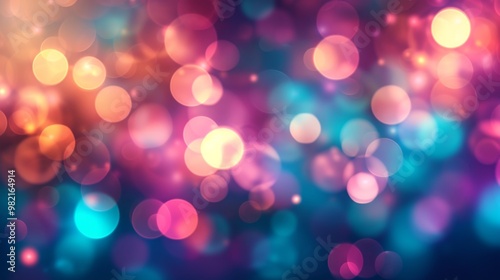 Abstract Colorful Bokeh Lights Background
