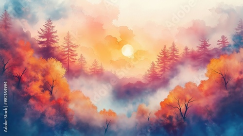 Watercolor art background