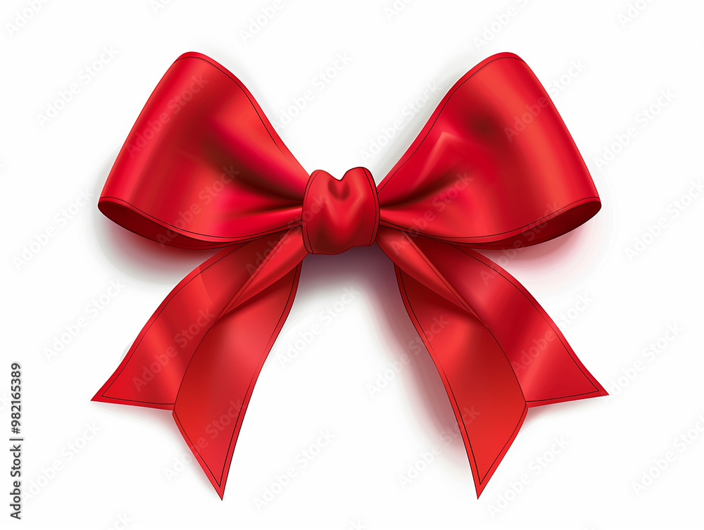 Isolated on red ribbon bow vector illustration. Isolated on red ribbon bow vector illustration.