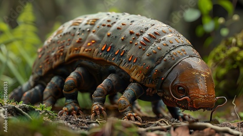 Fantastic Creature in the Forest: A Detailed 3D Illustration