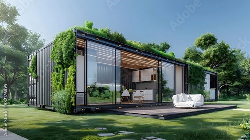 Eco Friendly and Easily Relocatable Shipping Container Homes Promoting Sustainable Living photo