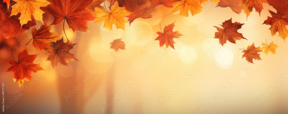 Golden Autumn Leaves Falling Golden Autumn Leaves Falling