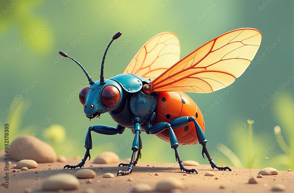 Fototapeta premium vector illustration of a fly