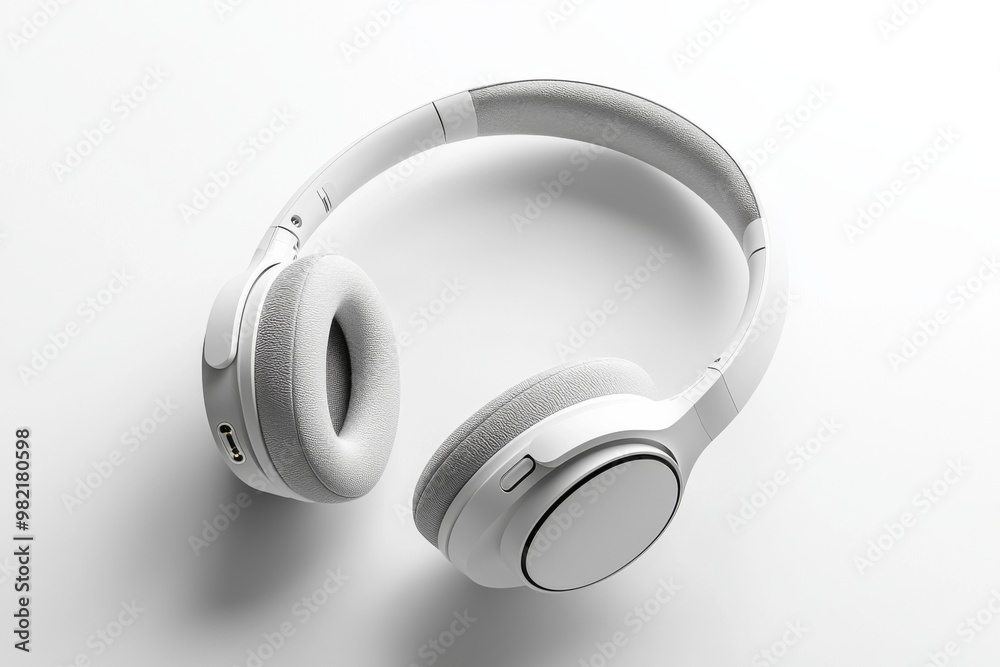 Modern Wireless Headphone Mockup Isolated created with Generative AI Modern Wireless Headphone Mockup Isolated created with Generative AI