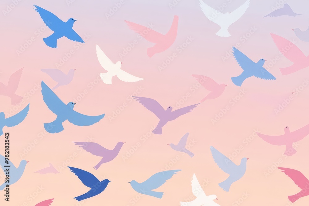 Creamy Birds Seamless Pattern - Digital Illustration With High Quality Pixels Can Be Used For Print On Demand . Beautiful simple AI generated image Creamy Birds Seamless Pattern - Digital Illustration With High Quality Pixels Can Be Used For Print On Demand . Beautiful simple AI generated image