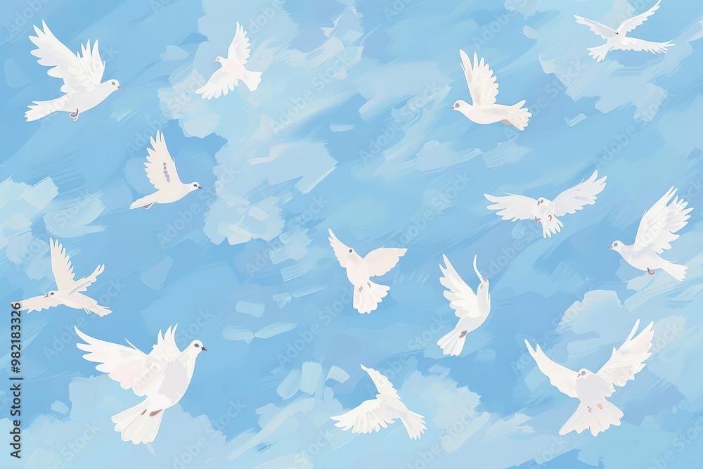 Creamy Birds Seamless Pattern - Digital Illustration With High Quality Pixels Can Be Used For Print On Demand . Beautiful simple AI generated image Creamy Birds Seamless Pattern - Digital Illustration With High Quality Pixels Can Be Used For Print On Demand . Beautiful simple AI generated image