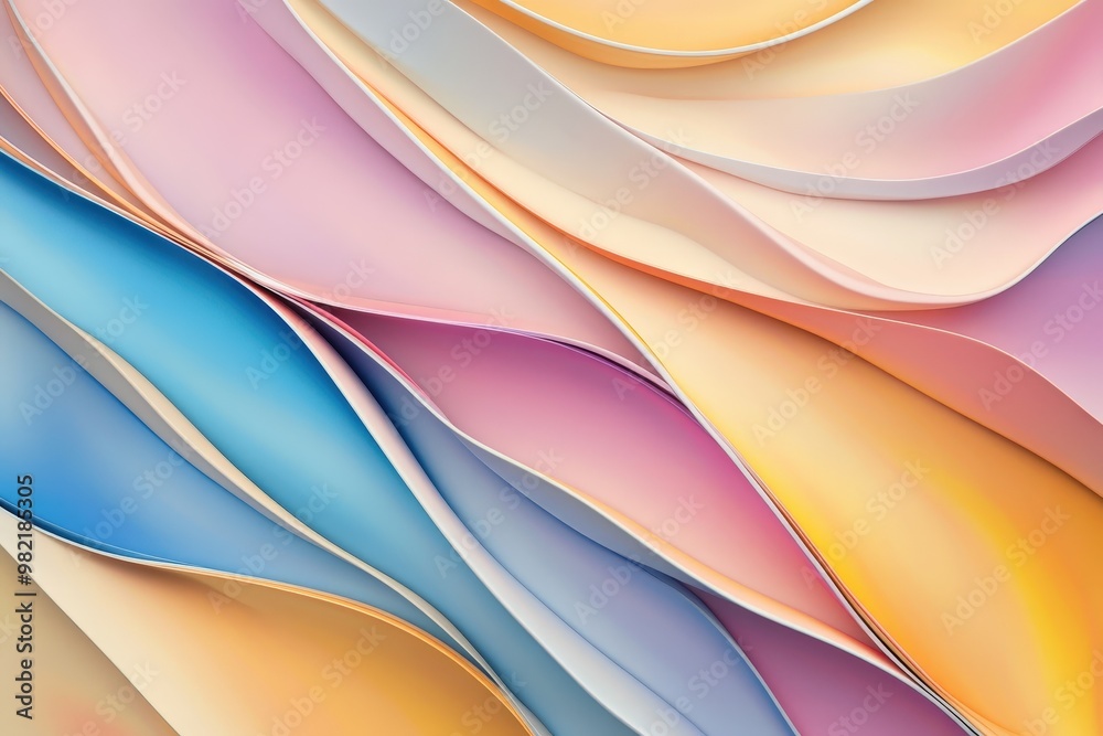 Obraz premium rawpixel_office_30_wavy_shape_with_rainbow_colors-_vector_illus_f0d68e57-e0d1-4d39-ad68-202718fd3fe8-j. Beautiful simple AI generated image