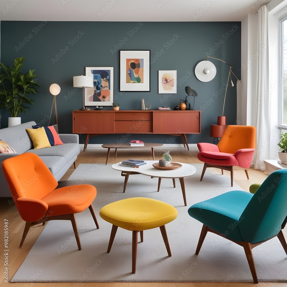 midcentury scandinavian interior design of modern living room midcentury scandinavian interior design of modern living room