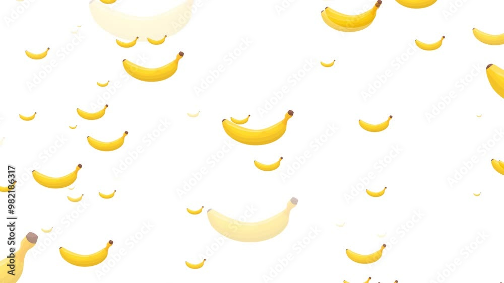 Lots of bananas floating out, motion graphics Lots of bananas floating out, motion graphics