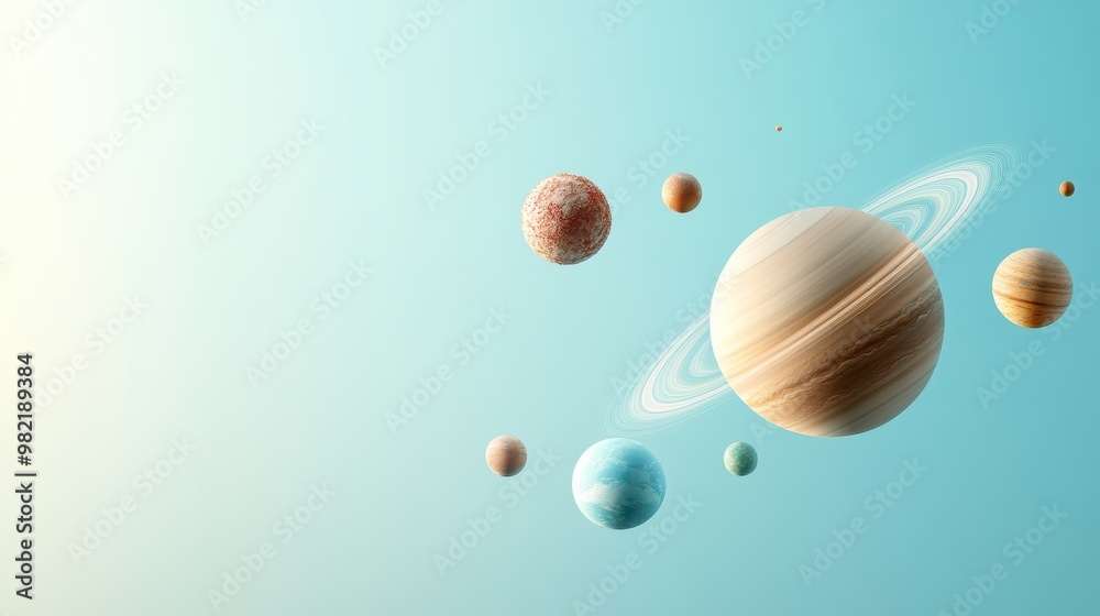 Visual representation of the solar system, featuring accurate depictions of the planets, their relative sizes, and their distances from the sun.