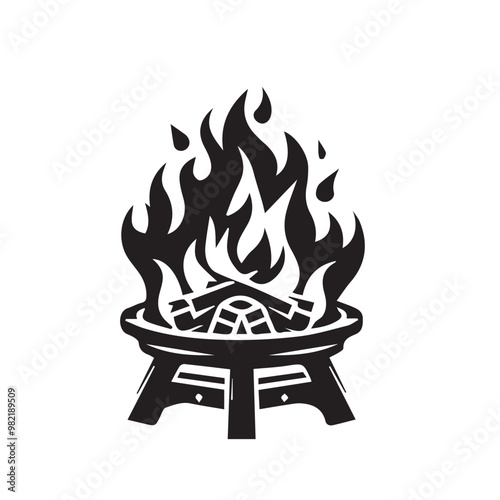barner three lags - silhouette of burner 