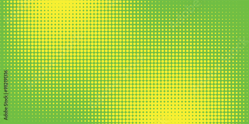 Dots halftone green color pattern gradient texture with technology digital background. Dots pop art comics with nature graphic design