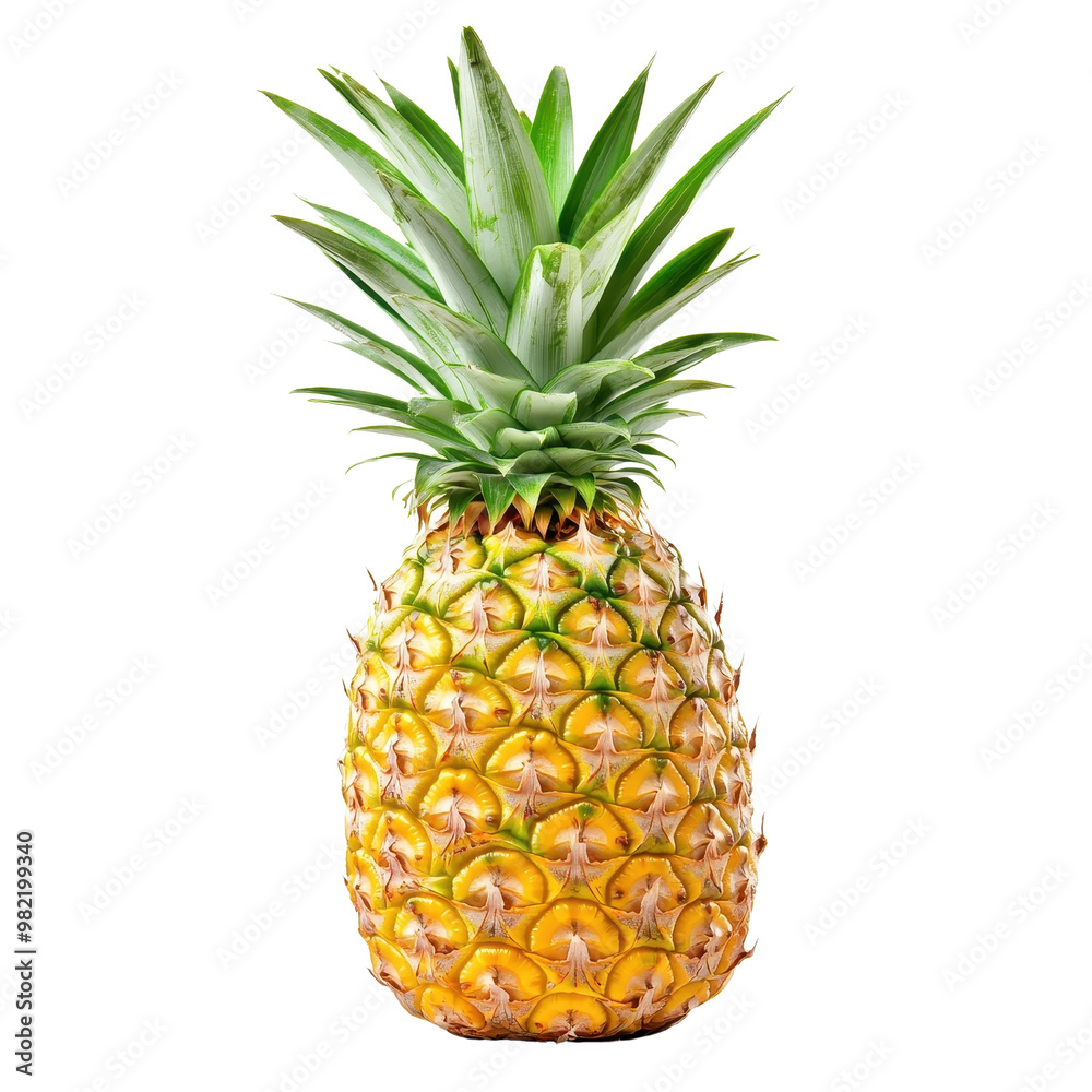 Fototapeta premium Fresh pineapple isolated on a white background. png