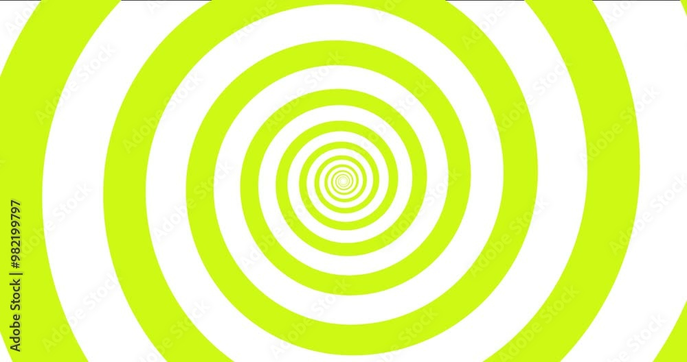 Moving hypnotic spiral. Seamless Psychedelic spiral and slow rotation. Green and white background. Moving hypnotic spiral. Seamless Psychedelic spiral and slow rotation. Green and white background.