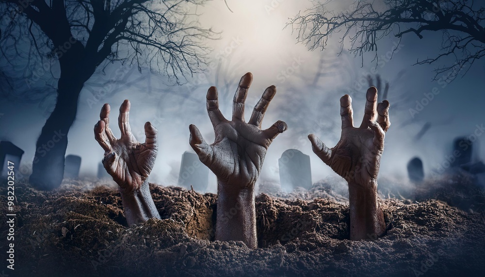 zombie hand in the night. zombie hand in the sky. Zombie Hands Emerging from the Ground. A chilling image of several decayed, zombie hands. halloween background. halloween wallpaper 2k, 4k 8k. zombie hand in the night. zombie hand in the sky. Zombie Hands Emerging from the Ground. A chilling image of several decayed, zombie hands. halloween background. halloween wallpaper 2k, 4k 8k.